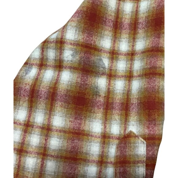 Vtg Pendleton Board Shirt XL Virgin Wool Plaid Loop Collar Long Sleeve Shacket - Picture 5 of 6
